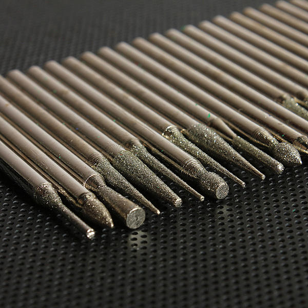 Titanium Diamond Burrs Set 3MM for Dremel - 30PCs High-Grade Abrasive Bits - Image 5